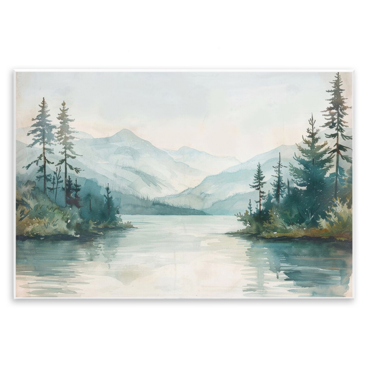 Stupell Industries Mountain Lake in Springtime Wall Plaque Art Design by LSR Design Studio